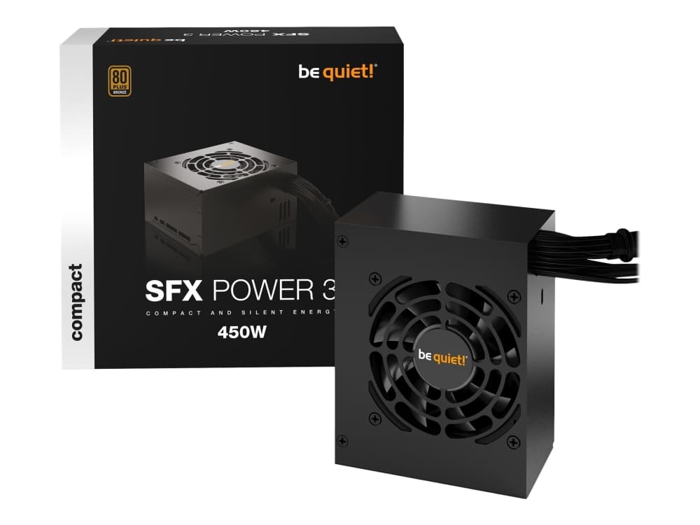 ole hiljaa! SFX Power 3 - Virtalähde (sisäinen) - SFX12V 3.42/ EPS12V 2.92 - 80 PLUS Bronze - AC 100-240 V - 450 Watt - aktiivinen PFC - Eurooppa