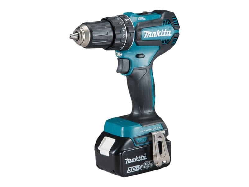 Makita DHP485RTJ - Vasaraporakone/ruuvinväännin - akkuporakone - 2-nopeuksinen - avaimeton porapatruuna 13 mm - 50 N-m - 18 V