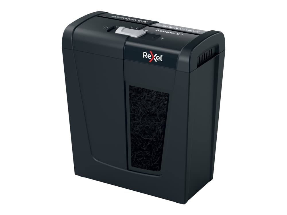Rexel Secure S5, Suikaleeksi leikkaava, 6 mm, 10 L, 75 arkkia, 70 dB, 5 arkkia