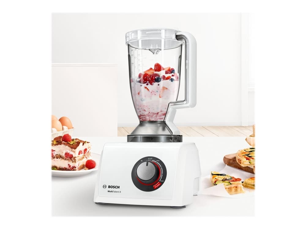 Bosch MC812W501, 3,9 L, Valkoinen, Rotaatio, Vaivaus, Sekoitus, Pilkkominen, Leikkuu, Sekoitus, Pyree, 1,5 L, CE, EAC, VDE