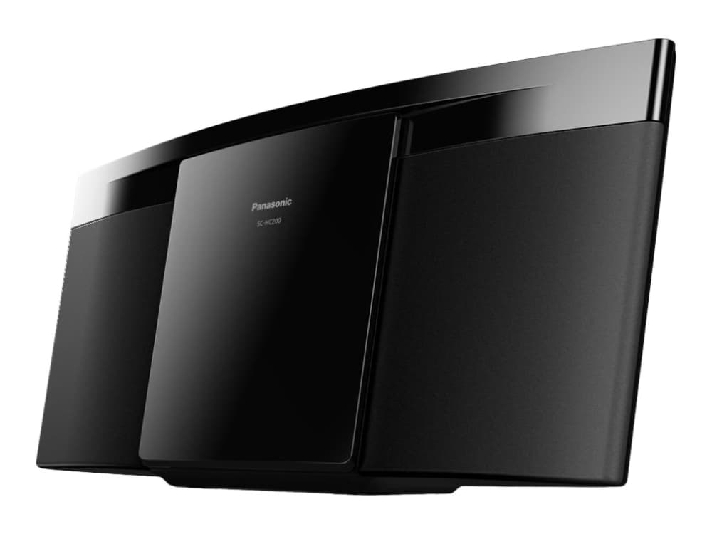 Panasonic SC-HC200, Kodin mikroaudiojärjestelmä, Musta, 1 levyt, 20 W, 1-suuntainen, FM
