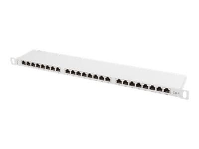 Lanberg PPS6-0024-S, RJ-45, Cat6, Harmaa, Metalli, Telinekiinnitys, 0.5U