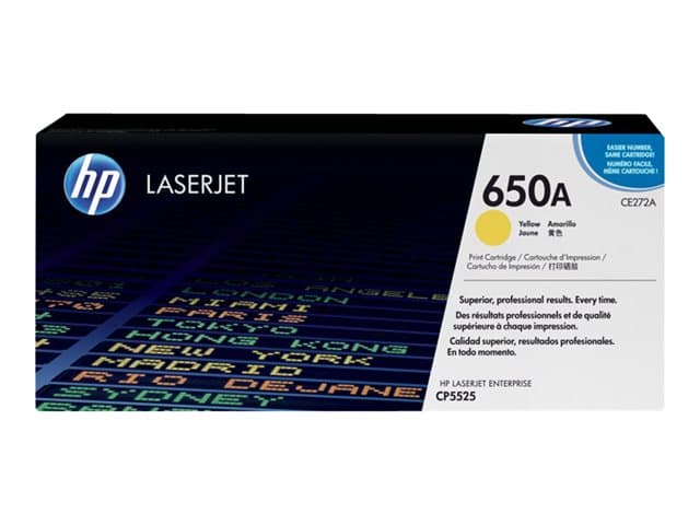 HP 650A, alkuperäinen keltainen LaserJet-värikasetti, 15000 sivua, Keltainen, 1 kpl
