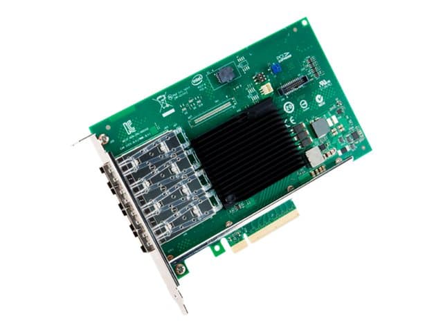Intel X710DA4FHBLK, Sisäinen, Langallinen, PCI Express, Kuitu, 10000 Mbit/s, Musta, Vihreä, Ruostumaton teräs