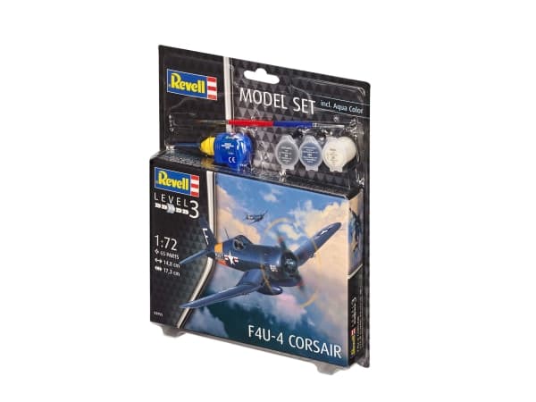 Revell 63955 - Mallisarja F4U-4 Corsair mittakaavassa 1:72, Pienoismallisarja, Tarvikkeet, 120 År
