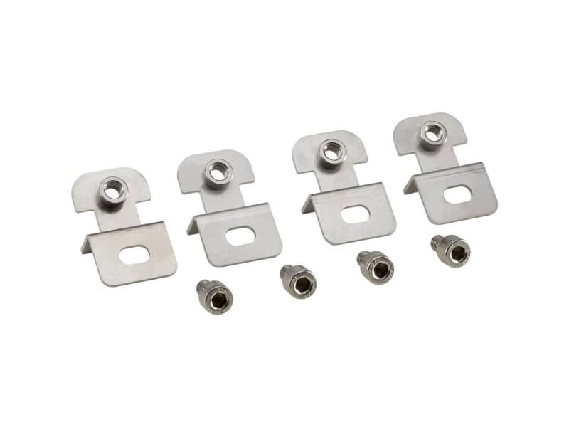 FIBOX Seinäkiinnike (4) ruostumatonta terästä 10mm - antaa 10 mm seinän ja kaapin väliin