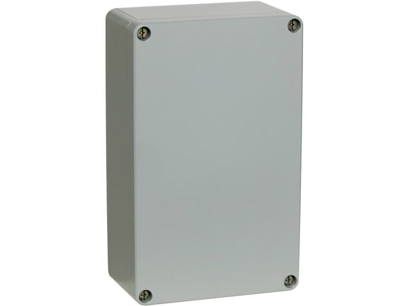 FIBOX Montageboks Korrosionsbestanding Aluminium 81x127x57 mm Grå RAL7001 IP 66 og IP 67 Tom