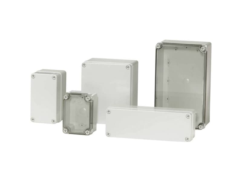 FIBOX Montageboks ABS 140 x 230 x 95 mm, IP 67, RAL7035, Piccolo-sarja FIBOX Montageboks ABS 140 x 230 x 95 mm med gråt dæksel IP 67, RAL7035, Piccolo series