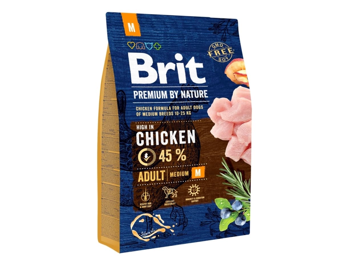 BRIT Premium by Nature Adult M - kuivaruoka koirille Kana - 8 kg