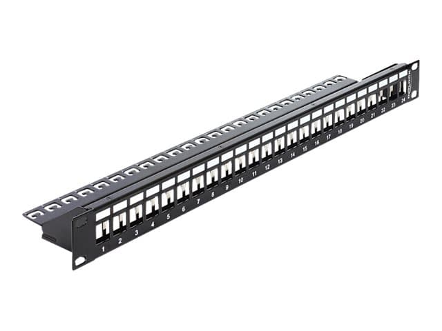 DeLOCK 43277, Musta, Telinekiinnitys, 1U, 482 mm, 92 mm, 44 mm