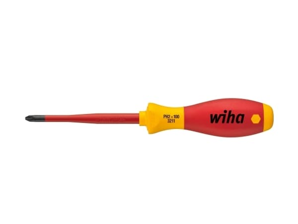 Wiha SoftFinish, 21,8 cm, 95 g, Punainen, Keltainen