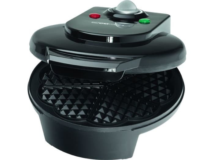 Clatronic 261 680, 5 vohveli(a), Sydän (muoto), Musta, 18 cm, 1200 W, 220-240 V