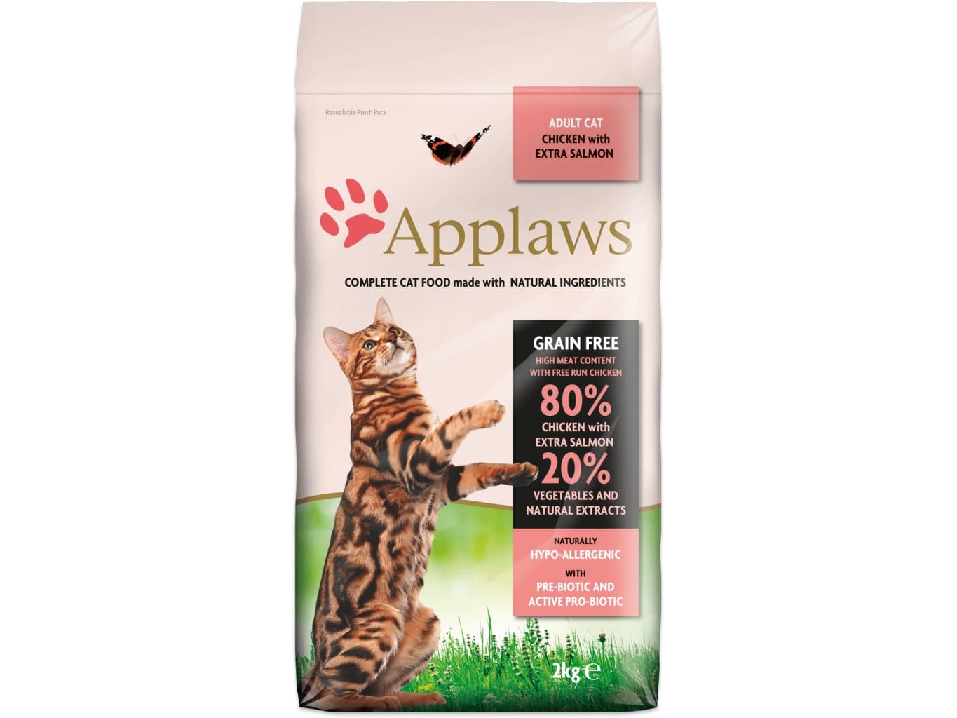 Applaws 5060122491433, Adult (animal), Kaikille roduille, Kana, Lohi, 2 kg