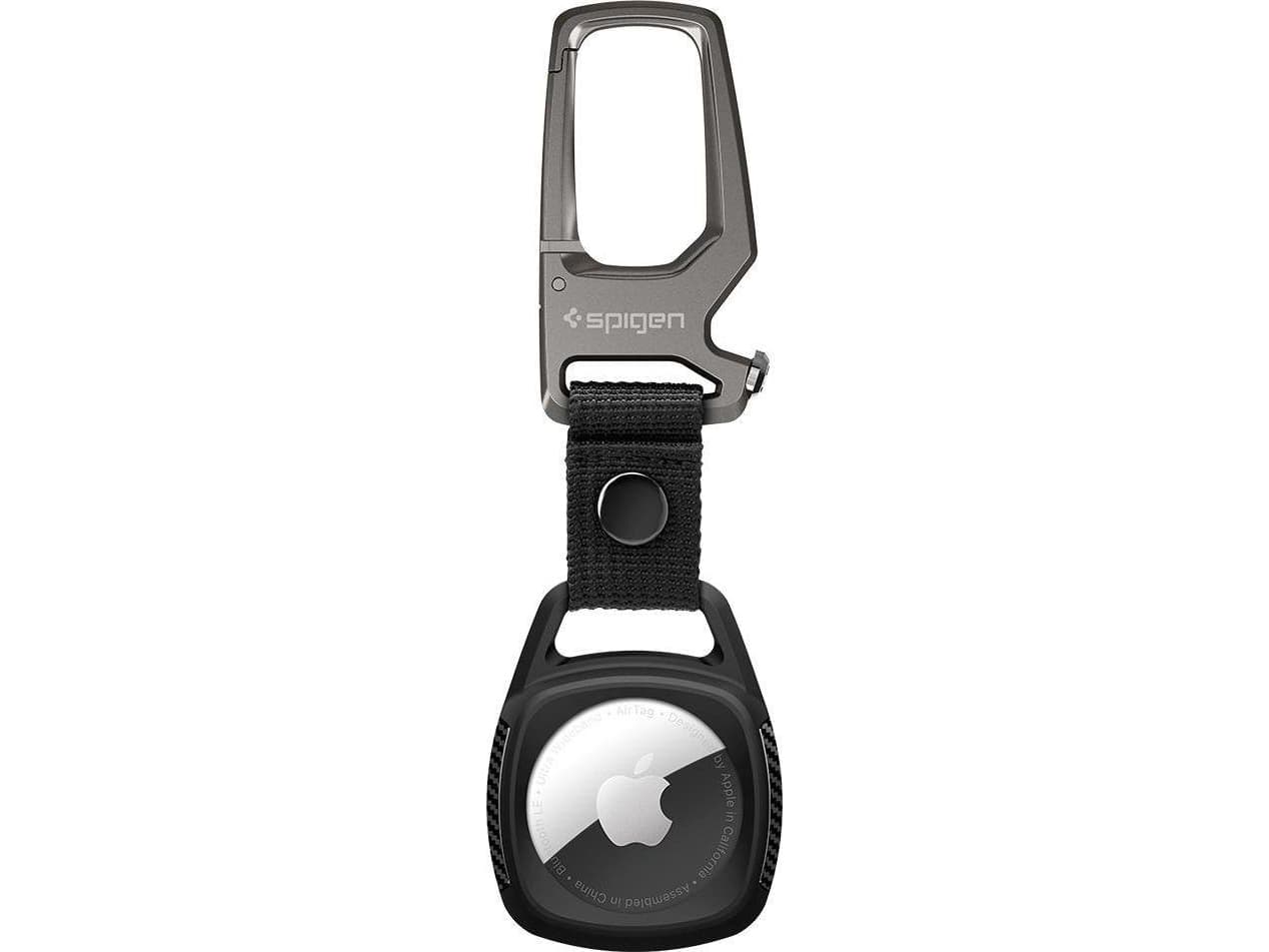 Spigen AMP01565, Avaimenperä äänellä, Musta, Kangas, Sinkki, AirTag