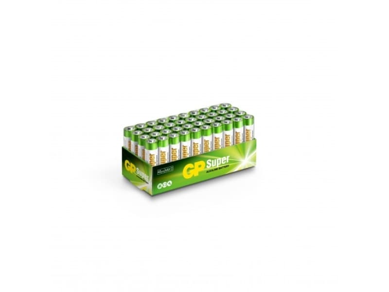 GP Batteries Super Alkaline 24A/LR03, Kertakäyttöinen akku, AAA, Alkali, 1,5 V, 40 kpl, Monivärinen