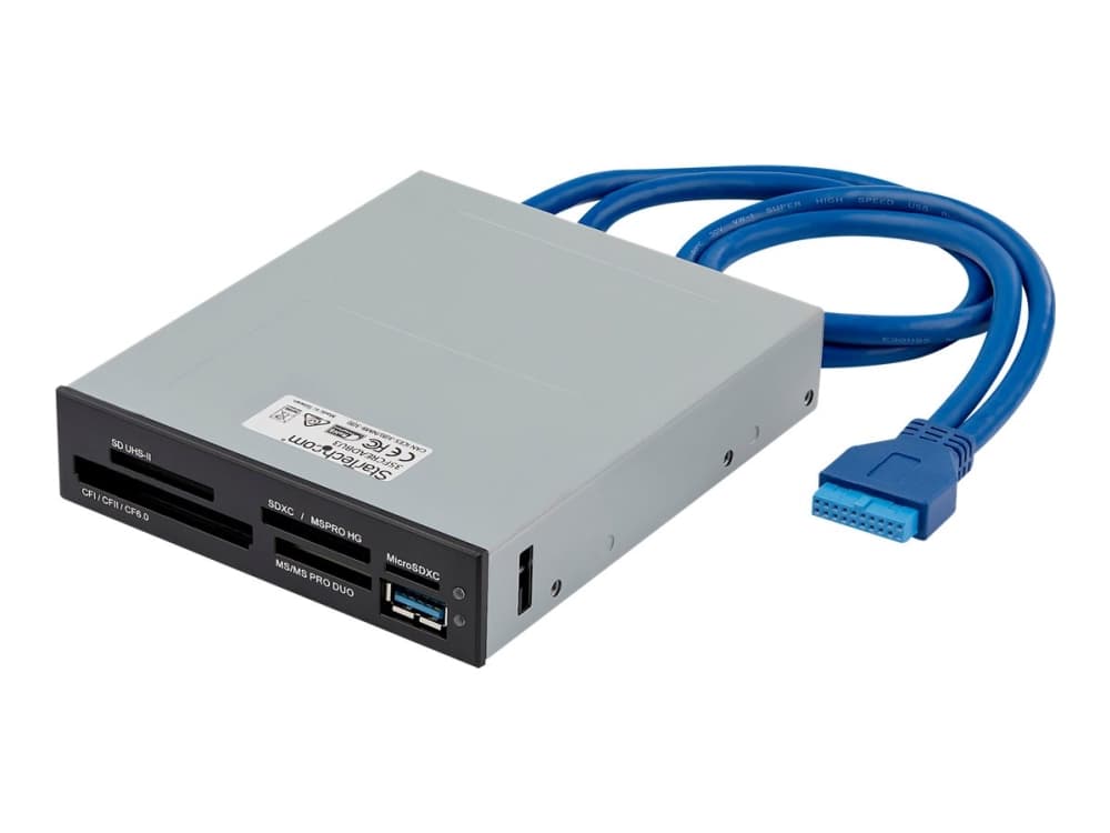 StarTech.com USB 3.0 Internal Multi-Card Reader with UHS-II Support - SecureDigital/Micro SD/Micro SD/Memory Stick/Compact Flash Memory -kortinlukija (35FCREADBU3) - Kortinlukija - 3,5 (CF 1, CF II, MS, MS PRO, MMC, SD, MS Duo, MS PRO Duo, miniSD, microSD, SDHC, MS Micro, microSDHC, SDXC, MS XC, MS PRO-HG) - USB 3.0