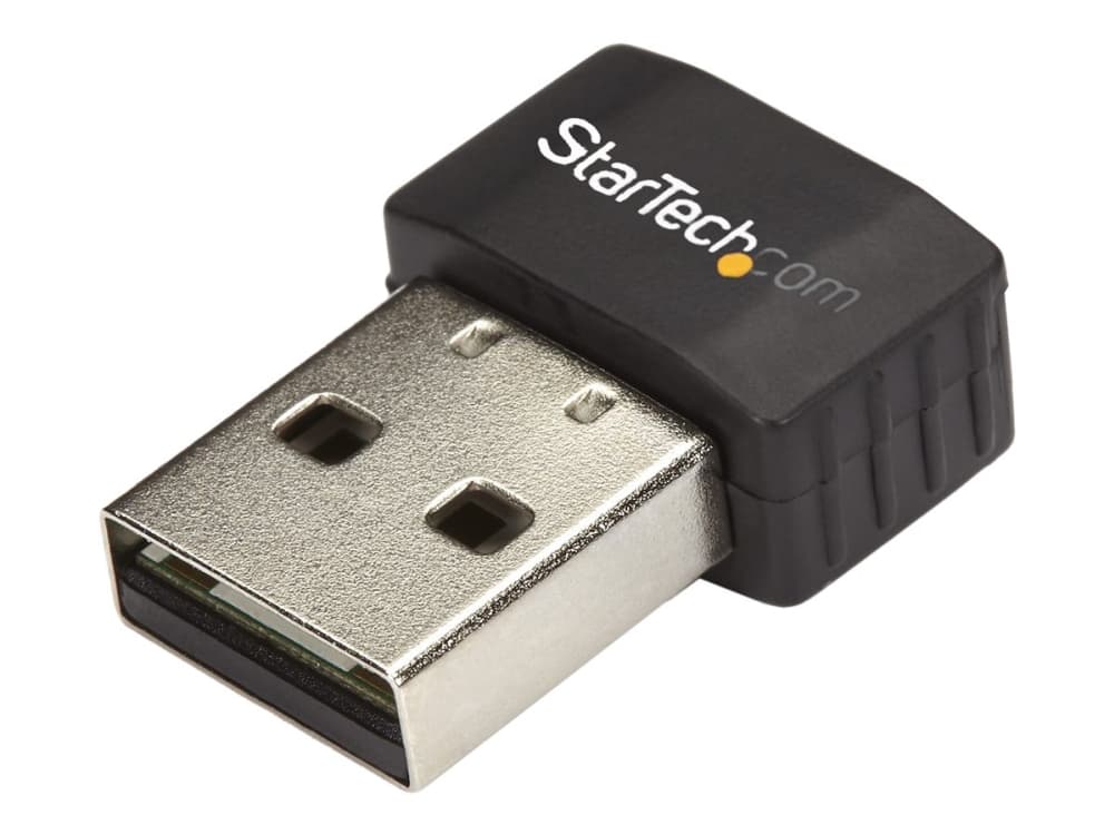 StarTech.com langaton USB WiFi-sovitin - Dual Band AC600 Wireless Dongle - 2.4GHz / 5GHz - 802.11ac Wi-Fi Laptop Adapter (USB433ACD1X1) - Verkkosovitin - USB 2.0 - 802.11ac - musta - musta