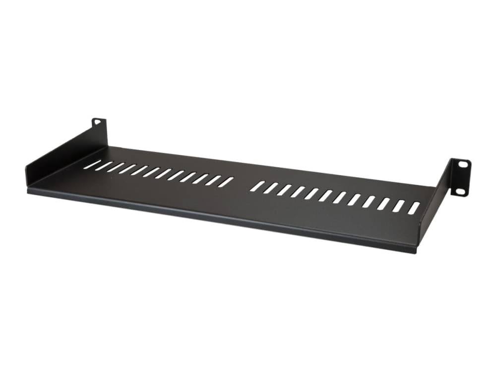 StarTech.com CABSHELF1U7V, Kehikon hylly, Terästä, Musta, 1 kpl, 1,4 kg