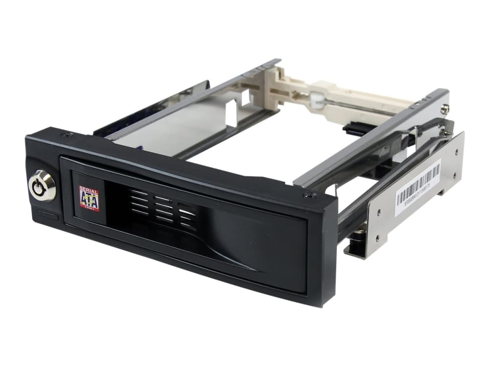 StarTech.com HSB100SATBK, 13,3 cm (5.25), Etupaneeli, musta, 3.5, SATA, Serial ATA II, Serial ATA III, Alumiini, PU muovi