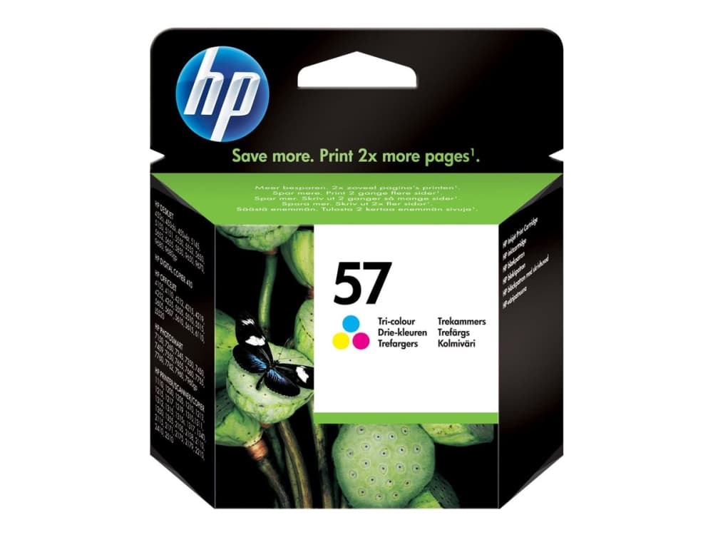 HP 57, alkuperäinen kolmivärinen mustekasetti, Korkea (XL) värintuotto, Syaani, Magenta, Keltainen, Väripohjainen muste, 1 kpl, 500 sivua