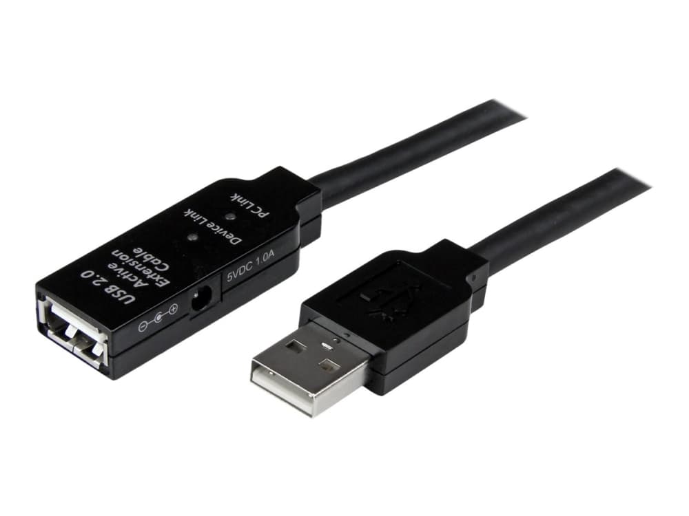 StarTech.com 10m USB 2.0 aktiivinen jatkokaapeli M/F - 10 metrin USB 2.0 Toistin / jatkokaapeli USB A (M) - USB A (F) 10 m musta - 3 ft (USB2AAEXT10M) - USB forlængerkabel - USB (hun) til USB (han) - USB 2.0 - 10 m - aktiv - sort - for P/N: LTUB1MBK, SVA5H2NEUA, UUSBOTG