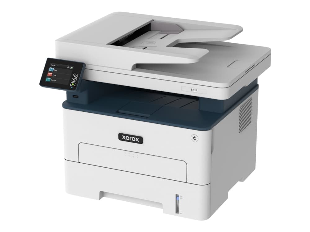 Xerox B235, A4, 34 s/min, langaton, kaksipuolinen kopiointi/tulostus/skannaus/faksaus, PS3 PCL5e/6 ADF, 2 alustaa, yht. 251 arkkia, Laser, Yksittäistulostus, 2400 x 2400 DPI, A4, Suoratulostus, Sininen, Valkoinen