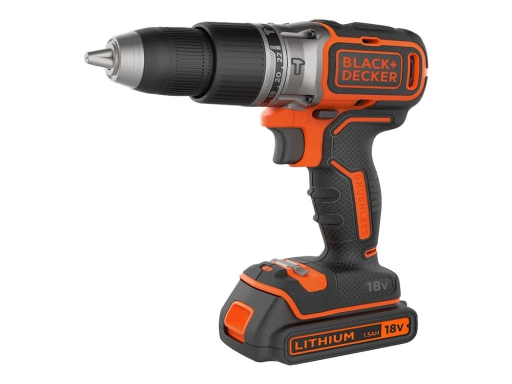 Black & Decker BL188KB-QW, Ruuvipistooli, Pistoolikahva, Pikaistukka, Oranssi, Harjaton, 1650 RPM