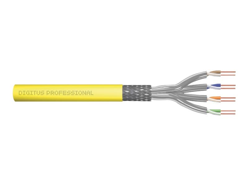 DIGITUS Professional - Bulkkabel - 100 m - SFTP - CAT 7a - IEEE 802.5/IEEE 802.3 - halogenfri, solid - gul, RAL 1016