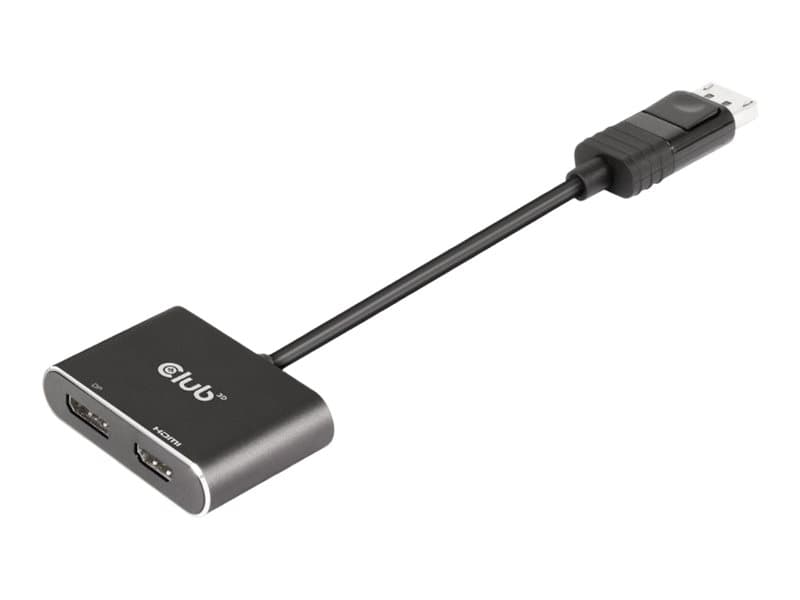 CLUB3D MST hub DisplayPort 1.4 to DisplayPort + HDMI 4K60Hz M/F, 1 m, DisplayPort, HDMI + DisplayPort, Uros, Naaras, Suora