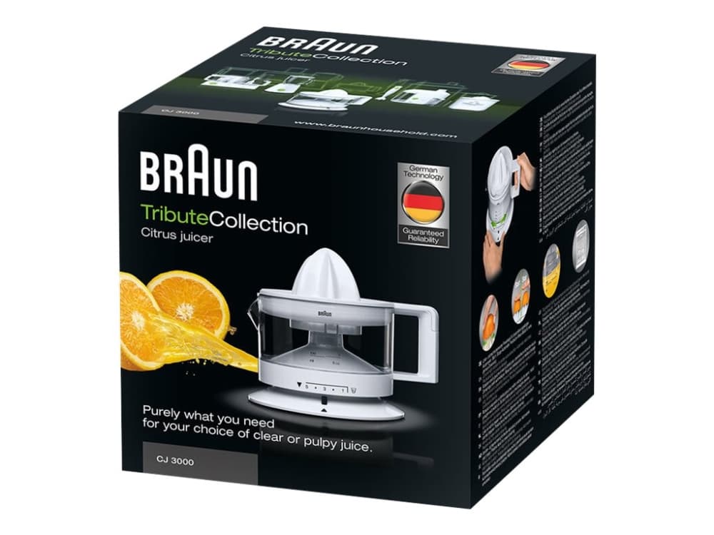 Braun TributeCollection CJ 3000, Läpinäkyvä, Valkoinen, 0,35 L, CE, 20 W, 220-240 V, 50 Hz