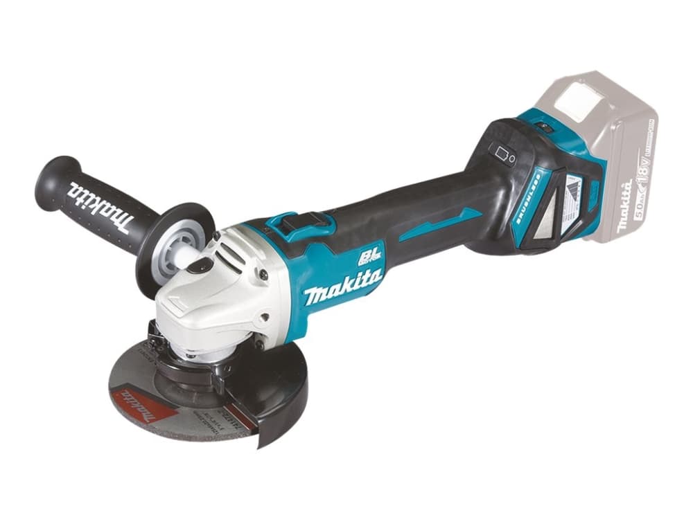 Makita DGA511Z, 8500 RPM, 12,5 cm, Akku, Harjaton moottori - SOLO