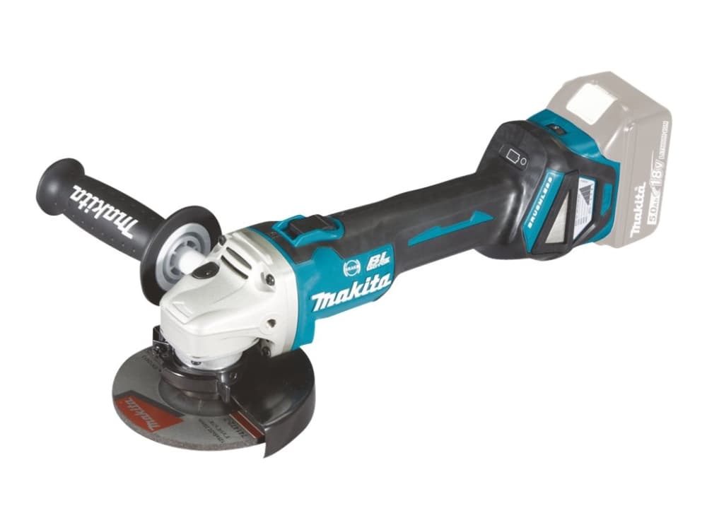 Makita DGA513Z, 8500 RPM, 12,5 cm, Akku, Harjaton moottori - SOLO