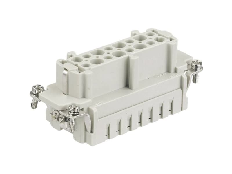 Harting 09 33 010 2716 Liitäntäkappale Han® E 10 + PE Clip-kiristysjousi 1 kpl
