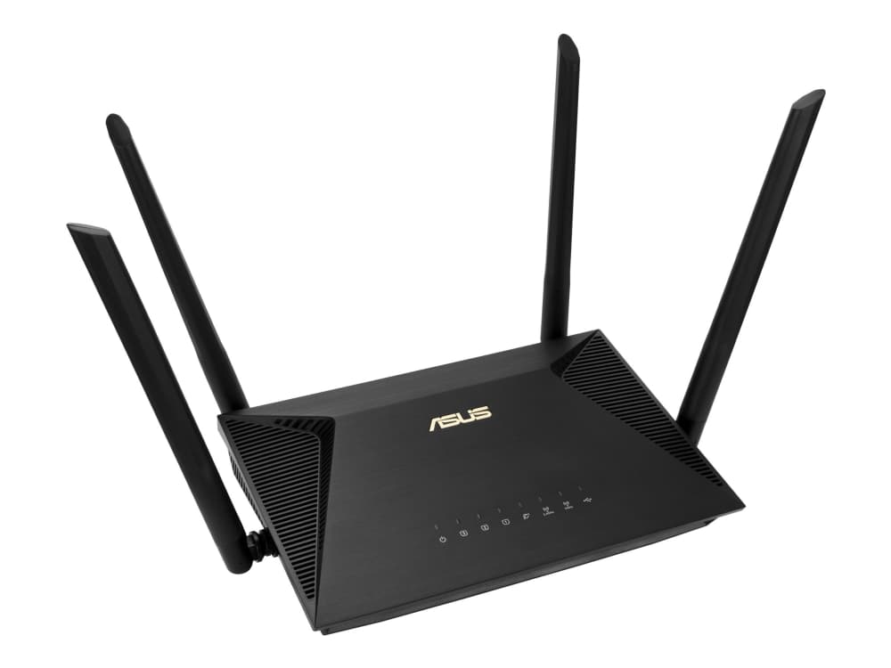 ASUS RT-AX53U, Wi-Fi 6 (802.11ax), Kaksitaajuus (2,4 GHz/5 GHz), Ethernet LAN, 3G, Musta, Pöytäreititin