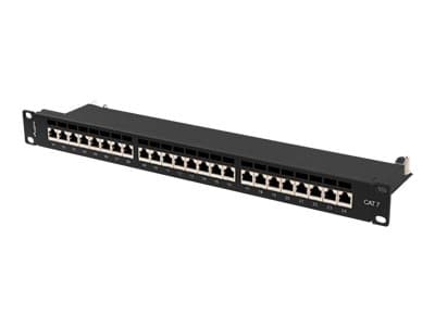 Lanberg PPS7-1024-B, Cat7, F/UTP (FTP), Musta, ABS, Metalli, Telinekiinnitys, 1U
