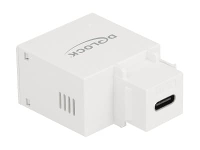 DeLOCK 87792, Tasainen, Valkoinen, USB C, Pääte, Naaras, Naaras