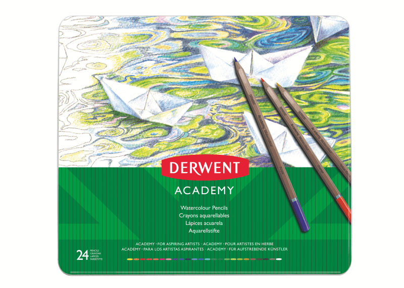 Derwent Academy akvarellikynä 24 värillä - (3 kpl)