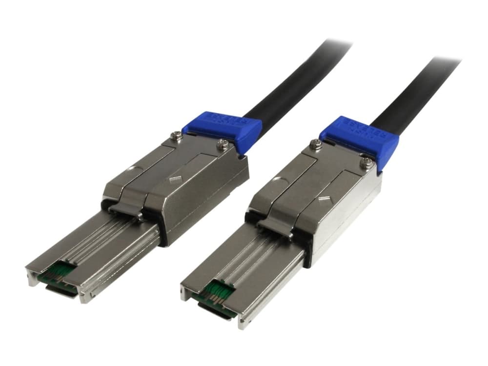 StarTech.com 1m ulkoinen Mini-SAS-kaapeli - Serial Attached SCSI SFF-8088 - SFF-8088 - 2x SFF-8088 (M) - 1 metri, musta (ISAS88881) - SAS ulkoinen kaapeli - TAA-yhteensopiva - SAS 6Gbit/s - 4-kaistainen - 26-nastainen 4 suojattu Mini MultiLane SAS (SFF-8088) (P) - 26-nastainen 4 suojattu Mini MultiLane SAS (SFF-8088) (P) (P) - 1 m - hasp - musta