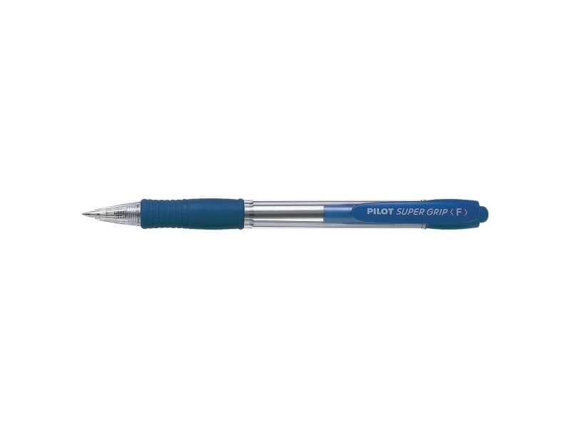 Kuglepen Pilot Super Grip, fine, blå - (12 stk.)