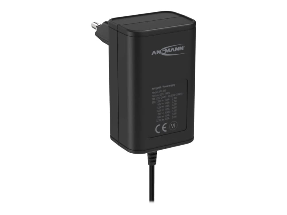 Ansmann APS 300, Universaali, Sisätila, 100 - 240 V, 50/60 Hz, 3,6 W, 3 - 12 V