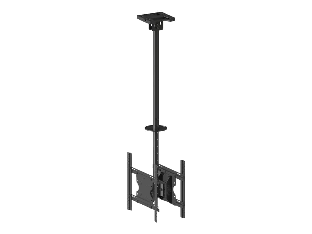 Multibrackets M Public Ceilingmount Medium Back to Back - Asennussarja (kattolevy, kallistettava kattokiinnike, VESA-sovitin) - 2 LCD-näytölle - teräs - musta - näytön koko: 32-55 - kattokiinnitettävä