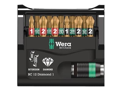 Wera Bit-Check 12 Diamond 1 - Ruuvimeisselisarja - 12 kappaletta