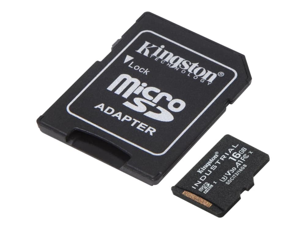 Kingston Technology Industrial, 16 GB, MicroSDHC, Luokka 10, UHS-I, Class 3 (U3), V30