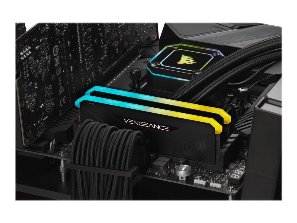 CORSAIR Vengeance RGB RS - DDR4 - sarja - 32 Gt: 2 x 16 Gt - DIMM 288-PIN - 3200 MHz / PC4-25600 - CL16 - 1,35 V - puskuroimaton - ei-ECC - musta