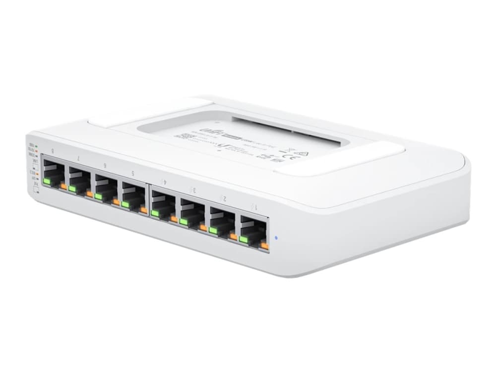 Ubiquiti UniFi Switch Lite 8 PoE, Hallittu, L2, Gigabit Ethernet (10/100/1000), Power over Ethernet -tuki, Seinäkiinnitteinen