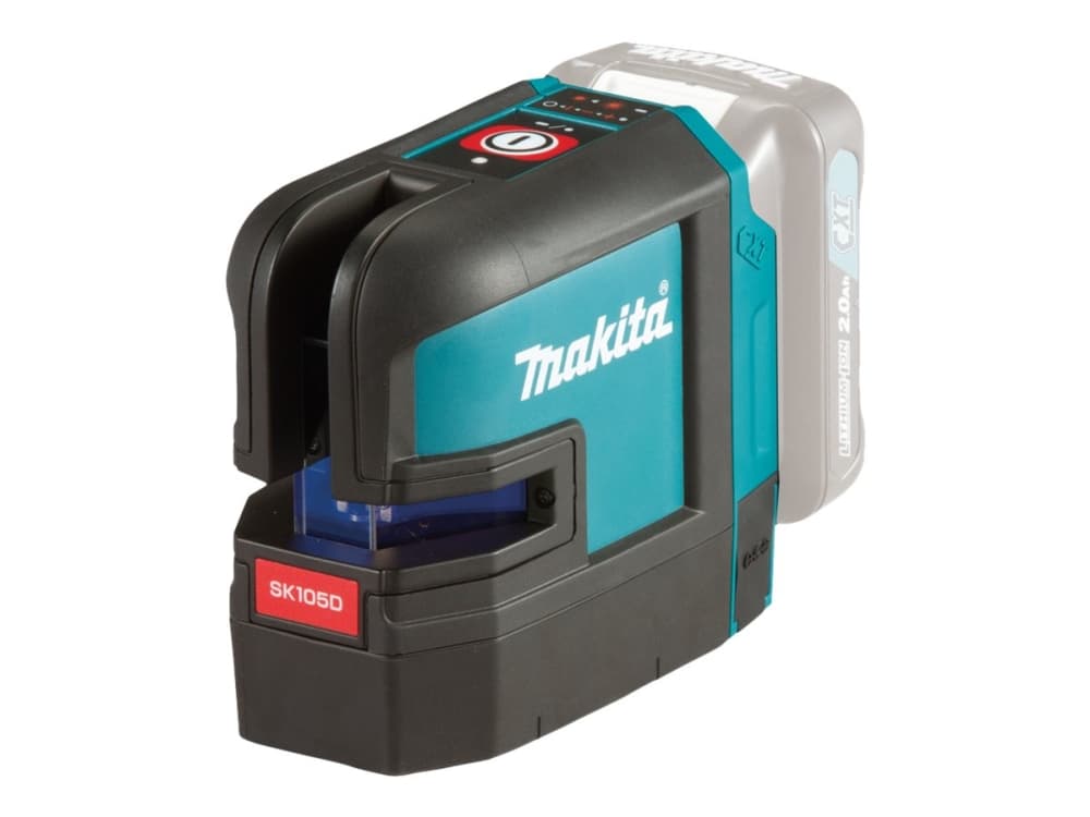Makita SK105DZ, 25 m, 3 mm/m, 4°, Punainen, Linjalaser, Musta, Sininen