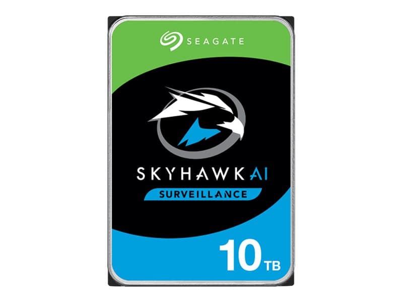 Seagate SkyHawk AI ST10000VE001 - Kiintolevy - 10 TB - sisäinen - 3,5 - SATA 6Gb/s - 7200 rpm - puskuri: 256 MB