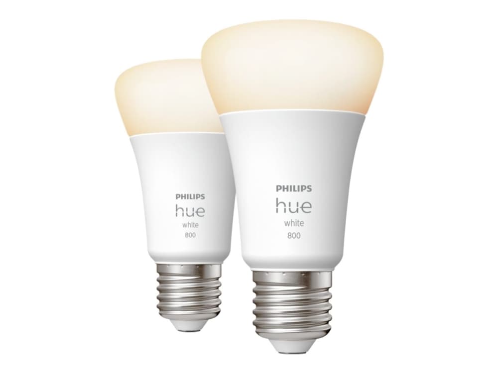 Philips Hue, valkoinen A60 - E27-älylamppu - 800 (2 kpl), Älylamppu, Bluetooth/Zigbee, Valkoinen, Integroitu LED, E27, Pehmeä valkoinen