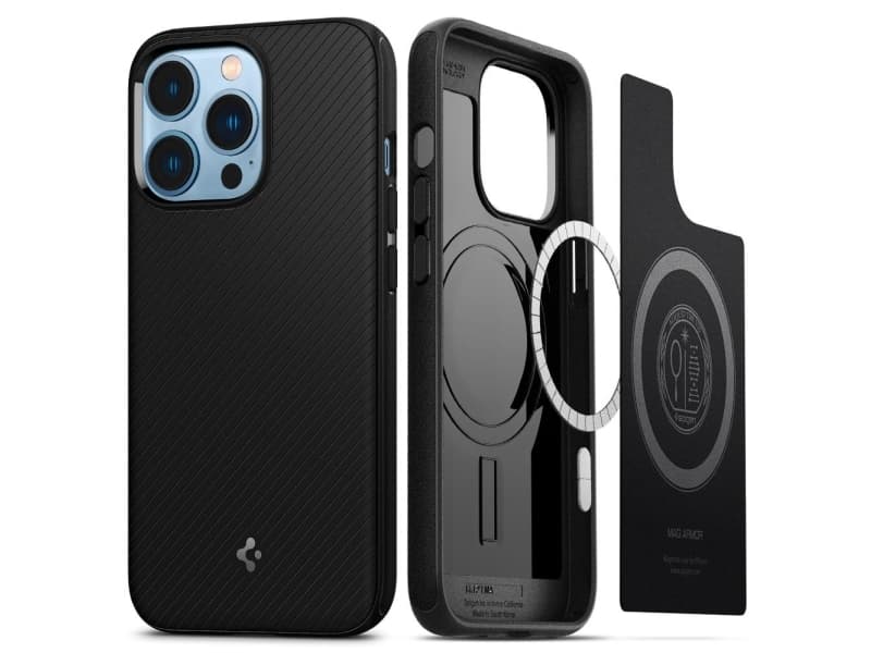 Spigen ACS03281, Suojus, Apple, iPhone 13 Pro, 15,5 cm (6.1), Musta