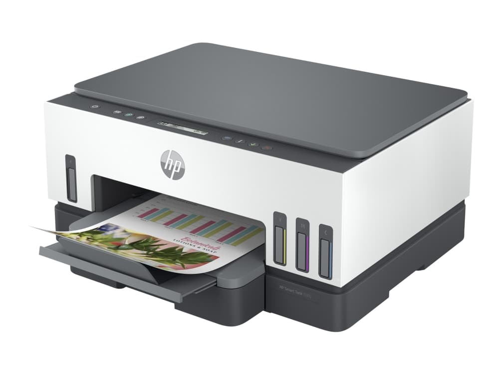 HP Smart Tank 7005 All-in-One, Tulostus, skannaus, kopiointi ja langaton, skannaus PDF-tiedostoksi, Lämpömustesuihkutulostin, Väritulostus, 4800 x 1200 DPI, A4, Suoratulostus, Harmaa, Valkoinen